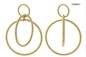 5 सेमी स्टेनलेस स्टील सोने की बालियां अमेरिकी शैली एकाधिक मंडल बालियां
